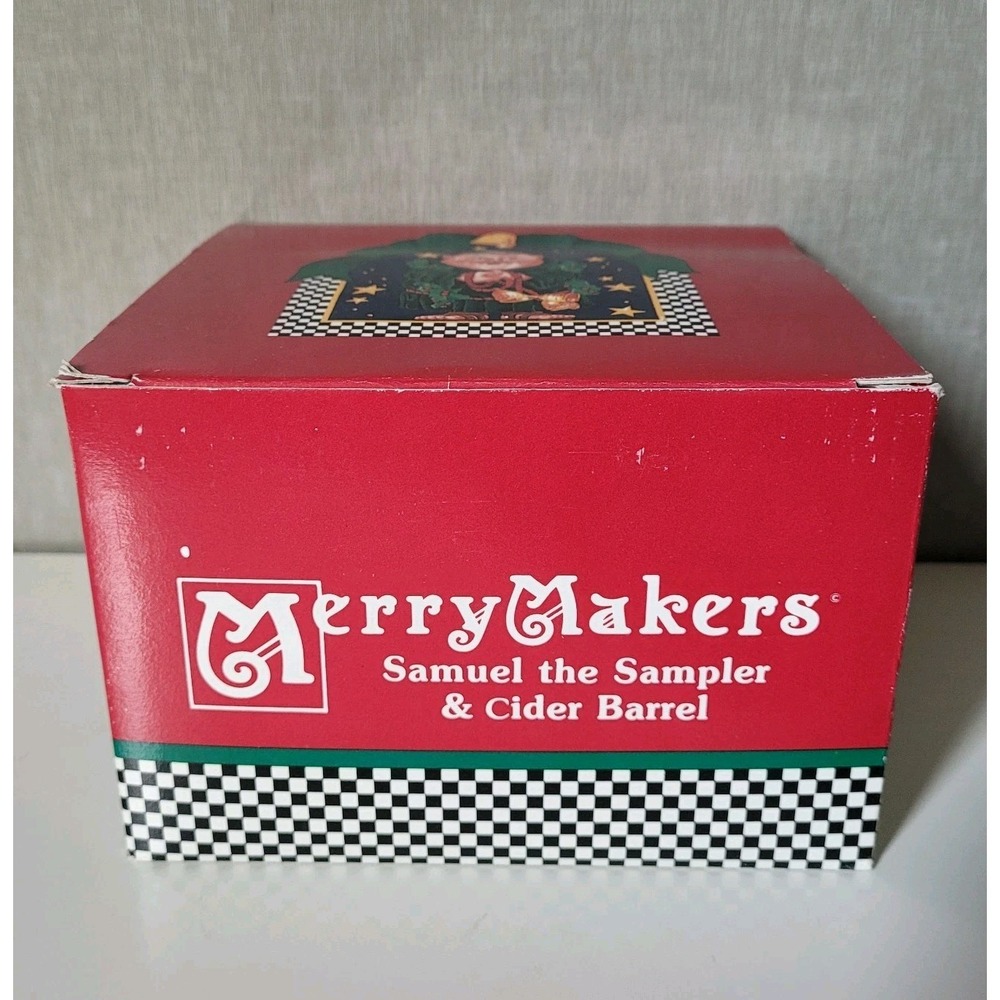 Department 56 MerryMakers "Samuel the Sampler & Cider Barrel" #9381-5 Set w/ Box
